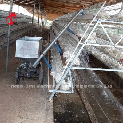 পোল্ট্রি ফার্ম লেয়ার ব্রয়লার খাঁচা অটোমেটিক চিকেন ফিডিং কার্ট 220V Ada